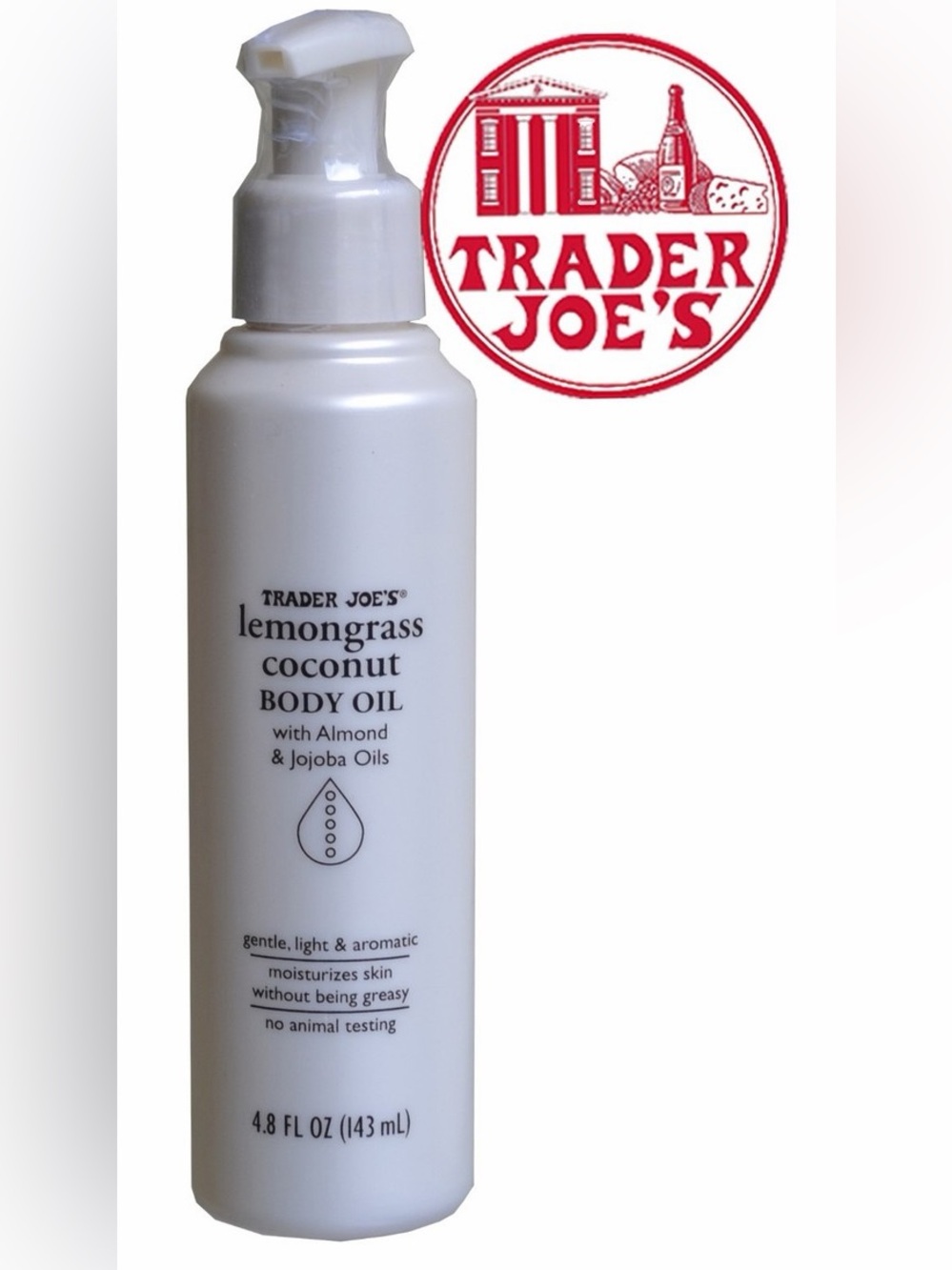 TRADER JOES Lemongrass Coconut Body Oil
